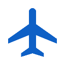 flight 128dp 0E60C6 FILL0 wght200 GRAD0 opsz48